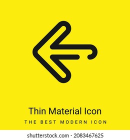 Arrow Left minimal bright yellow material icon