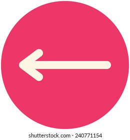 Arrow left, modern flat icon