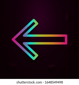 arrow to left nolan style icon. Simple thin line, outline vector of navigation icons for ui and ux, website or mobile application