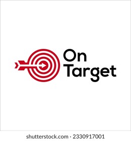 	
Arrow left on bullseye target logo design