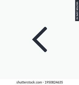 Arrow left, premium quality flat icon. Vector logo concept for web graphics, EPS 10 
