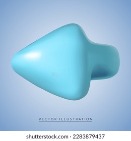 Pfeil links in realistischem 3D-Design, Pfeil links in Plastik-Stil. Zeige, um eine Aktion oder Richtung auszuwählen.