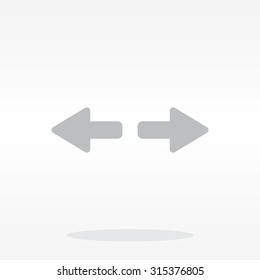 arrow to left and right