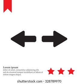 arrow to left and right