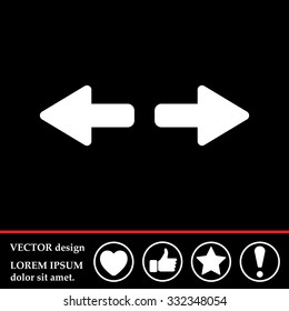 arrow to left and right