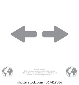 arrow to left and right