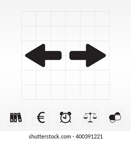 arrow to left and right