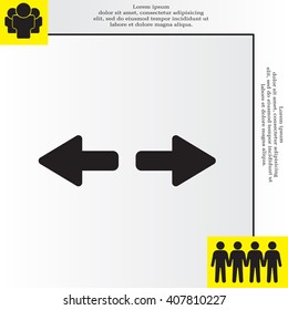 arrow to left and right
