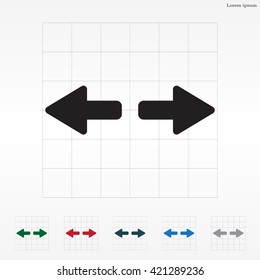 arrow to left and right