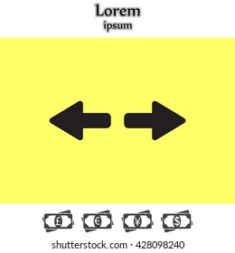 arrow to left and right