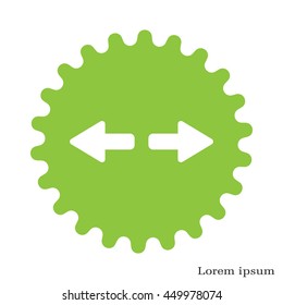 arrow to left and right