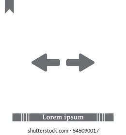 arrow to left and right