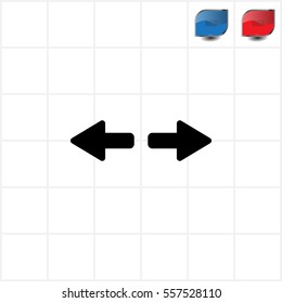 arrow to left and right