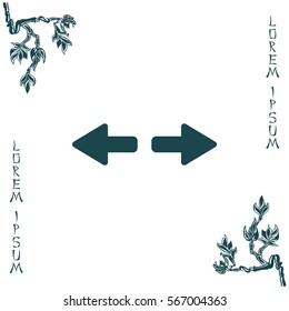 arrow to left and right