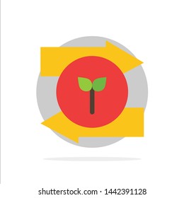 Arrow, Left, Right, Green Eco Abstract Circle Background Flat color Icon