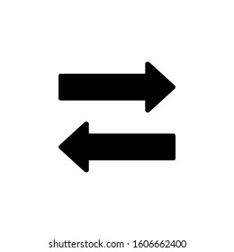Arrow left right icon. Simple pointer icons for ui and ux, website or mobile application