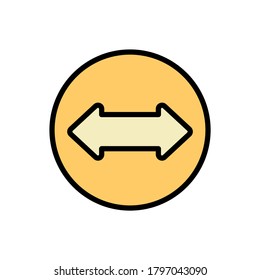 Arrow left and right icon. Simple color with outline vector elements of pointer icons for ui and ux, website or mobile application