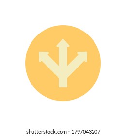 Arrow left, right and up icon. Simple color vector elements of pointer icons for ui and ux, website or mobile application