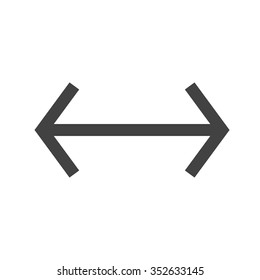 Arrow, left, right icon vector image. Can also be used for arrows. Suitable for mobile apps, web apps and print media.