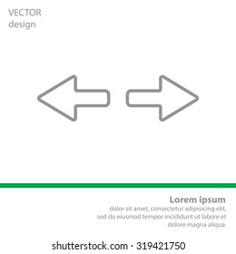 arrow to left and right line icon