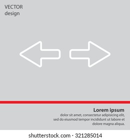 arrow to left and right line icon
