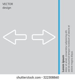 arrow to left and right line icon