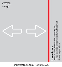 arrow to left and right line icon