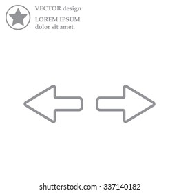 arrow to left and right line icon