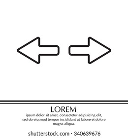 arrow to left and right line icon