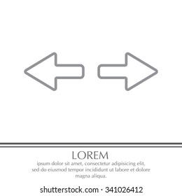 arrow to left and right line icon