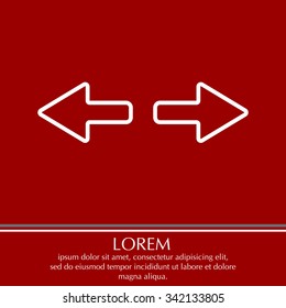 arrow to left and right line icon
