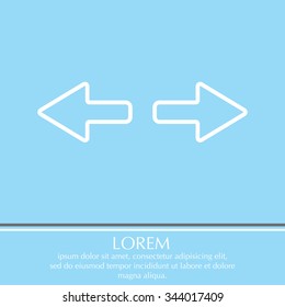 arrow to left and right line icon