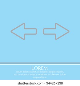 arrow to left and right line icon
