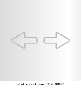 arrow to left and right line icon