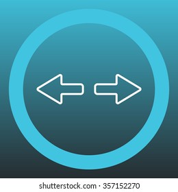 arrow to left and right line icon