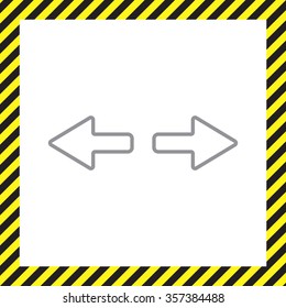 arrow to left and right line icon