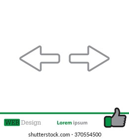 arrow to left and right line icon