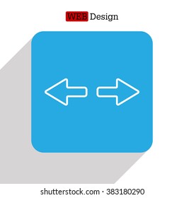arrow to left and right line icon