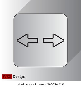 arrow to left and right line icon
