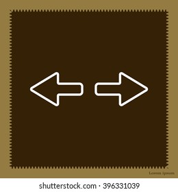arrow to left and right line icon