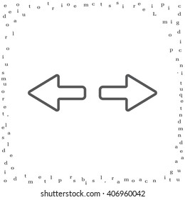 arrow to left and right line icon