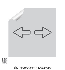 arrow to left and right line icon