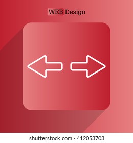 arrow to left and right line icon