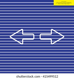 arrow to left and right line icon