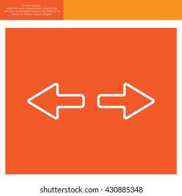 arrow to left and right line icon