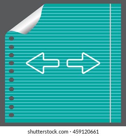arrow to left and right line icon