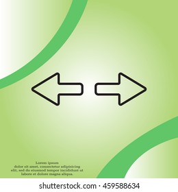 arrow to left and right line icon