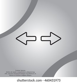 arrow to left and right line icon