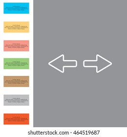 arrow to left and right line icon