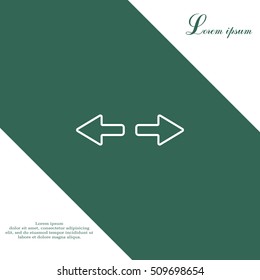 arrow to left and right line icon